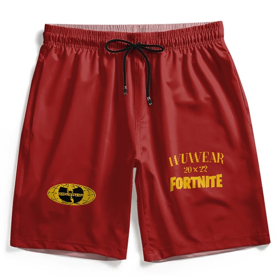 Wu Wear Wu-Tang Clan X Fortnite Collab Red Gym Shorts