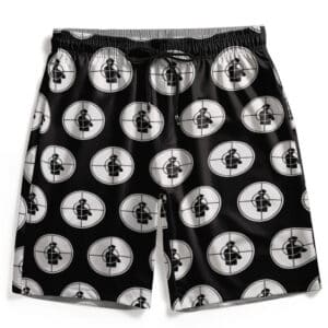 American Rap Group Public Enemy Logo Icon Pattern Men's Shorts