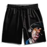 American Rapper Biggie Smalls Painting Art Black Swim Trunks