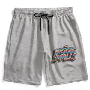 Biggie Smalls Colorful Name Logo Art Gray Gym Shorts