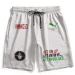Cool Public Enemy X Puma Collab Art White Swim Trunks