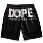 Definition of Public Enemy DOPE Logo Art Black Board Shorts