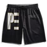 Hip-Hop Group Public Enemy Minimalist PE Logo Black Swim Shorts