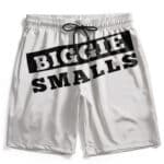 Hip-Hop Legend Biggie Smalls Name Art White Board Shorts