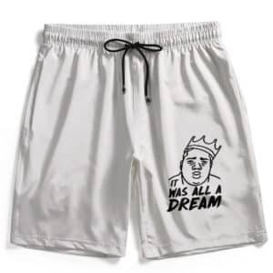 It Was All A Dream Biggie Smalls Line Sketch Logo Men's Shorts