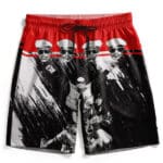 Public Enemy Crew Members Head Sketch Artwork Epic Beach Shorts