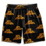 Public Enemy Fear Of A Black Planet Icon Pattern Black Beach Shorts