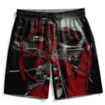 Public Enemy Shattered Glass Skull Art Badass Swim Shorts