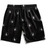 Public Enemy Target Logo Pattern Black White Beach Shorts