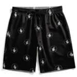 Public Enemy Target Logo Pattern Black White Beach Shorts