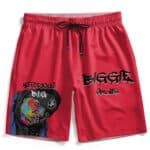 Rap Icon Biggie Smalls Pop Art Dope Red Gym Shorts