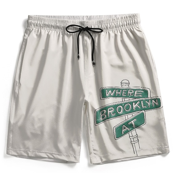 The Notorious B.I.G. Where Brooklyn At White Gym Shorts