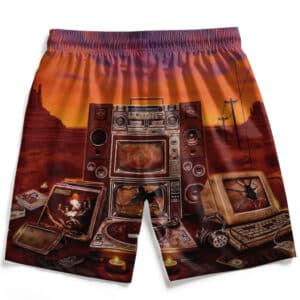 When The Grid Goes Down Cover Public Enemy Art Gym Shorts