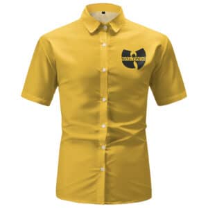 American Rap Legend Wu-Tang Clan Minimalist Logo Button-Up Shirt