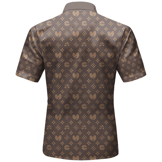 Louis Vuitton X Wu-Tang Clan Logo Pattern Brown Button-Up Shirt