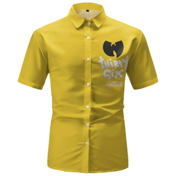 Wu-Tang Clan 36 Chambers Typography Art Yellow Hawaiian Shirt