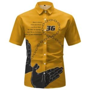Wu-Tang Clan Bring Da Ruckus 36 Chambers Typography Art Button-Up Shirt