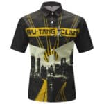 Wu-Tang Clan City Building Poster Art Black Button-Up Shirt