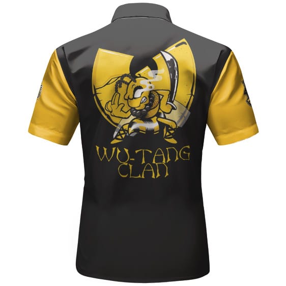 Wu-Tang Clan Cream Killer Bees Logo Art Dope Button-Up Shirt