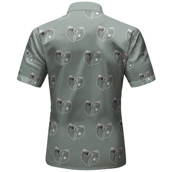Wu-Tang Clan Iconic Logo Barbed Wire Art Button-Up Shirt