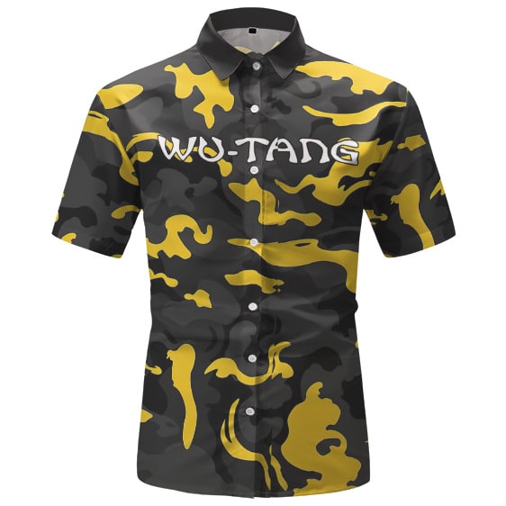 Wu-Tang Clan Killer Bees Yellow Camouflage Hawaiian Shirt