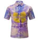Wu-Tang Clan Logo Trippy Pink Purple Art Cool Button-Up Shirt