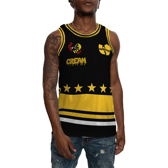 Wu-Tang Clan Protect Ya Neck Star Stripes Art Basketball Jersey