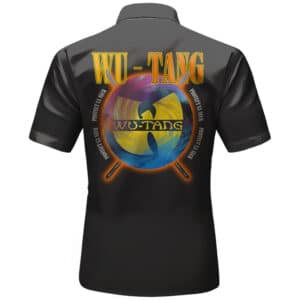 Wu-Tang Clan Protect Ya Neck Trippy Color Art Button-Up Shirt