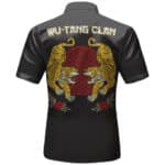 Wu-Tang Clan Rose & Tiger Logo Art Black Button-Up Shirt
