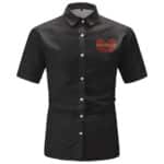 Wu-Tang Clan Rose & Tiger Logo Art Black Button-Up Shirt
