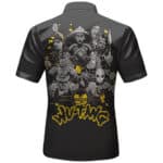 Wu-Tang Clan Shaolin Members Cartoon Art Badass Button-Up Shirt