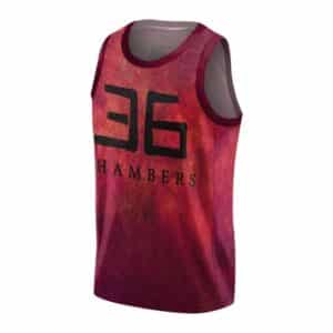 36 Chambers Wu-Tang Clan Red Grunge Art Basketball Jersey
