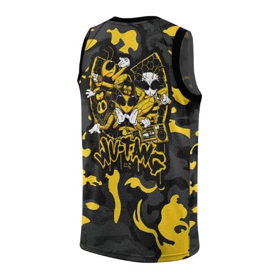 Dope Wu-Tang Clan Killer Bee Yellow Camouflage Basketball Shirt