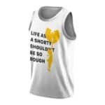 Life As A Shorty Wu-Tang Clan Typographic Art White Basketball Shirt