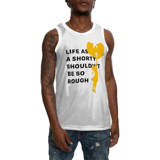 Life As A Shorty Wu-Tang Clan Typographic Art White Basketball Shirt