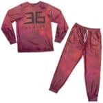 Wu-Tang Clan 36 Chambers Grunge Art Red Pajamas Set