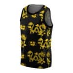 Wu-Tang Clan Dragon Logo Pattern Black Yellow Bball Jersey
