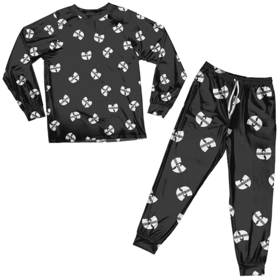 Wu-Tang Clan Iconic Logo Pattern Black White Pajamas Set