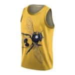 Wu-Tang Clan Killer Bee Simple Logo Art Yellow Basketball Shirt