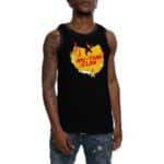 Wu-Tang Clan Minimalist Fiery Logo Art Black Bball Jersey