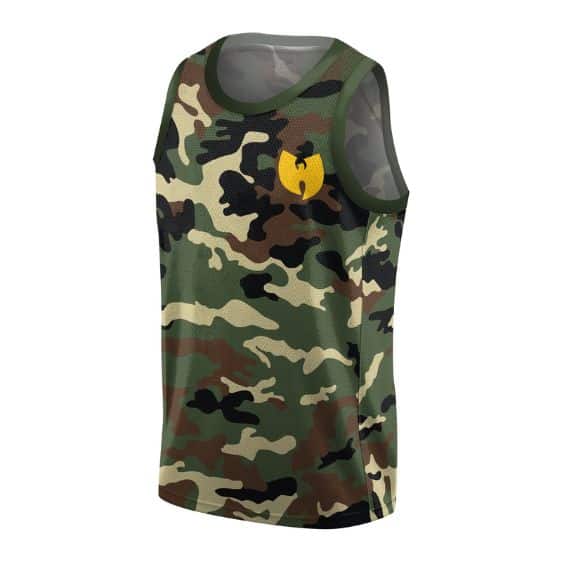 Wu-Tang Clan Minimalist Logo Camouflage Pattern Basketball Jersey