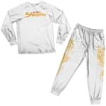Wu-Tang Shaolin Dragon Line Logo Art White Pajamas