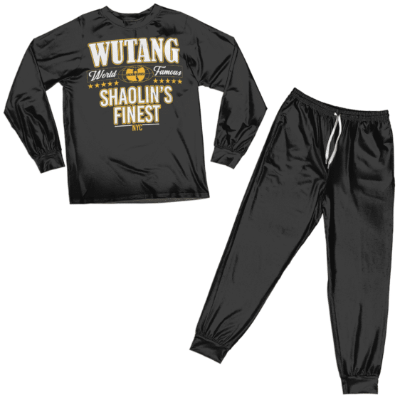 Wu-Tang Shaolin's Finest Vibrant Logo Black Pajamas Set