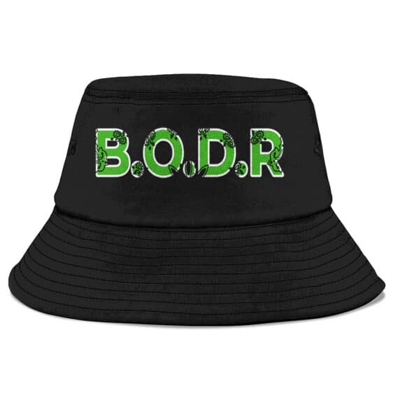 B.O.D.R. Weed Leaf Typography Art Cool Snoop Dogg Bucket Hat