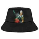 Classic Eminem Holding Chainsaw Photo Art Black Bucket Hat