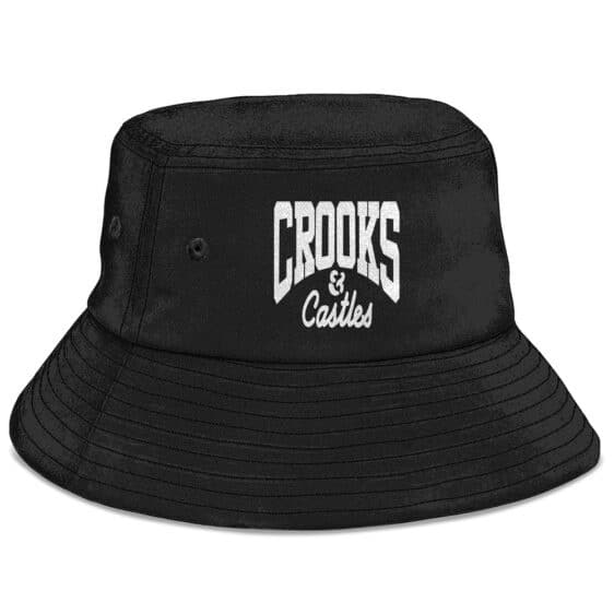 Crooks & Castles Minimalist Logo Black Snoop Dogg Bucket Hat