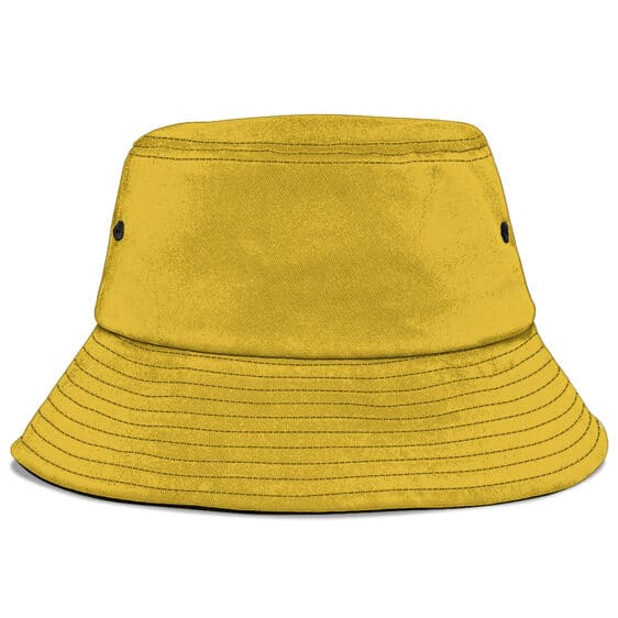 Death Row Records Minimalist Typography Art Yellow Bucket Hat