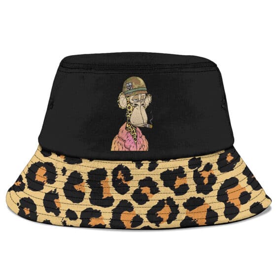 Death Row Records Stoner Ape Leopard Pattern Art Bucket Hat