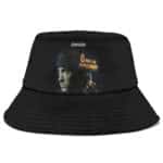 Eminem 8 Mile Rd Geometric Face Art Black Bucket Hat