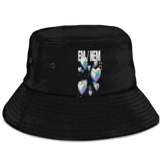 Eminem Colorful Hearts Logo Art Black Fisherman Hat